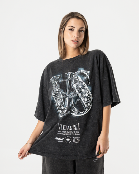 VIEJASCUL REMERA OVERSIZE RADIANT II WASHED