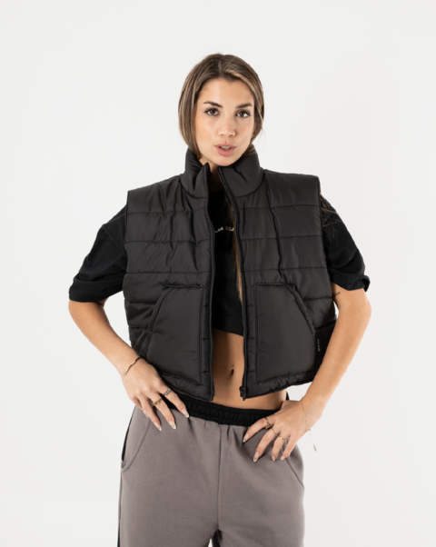 VIEJASCUL CHALECO CROP FANTASY BLACK