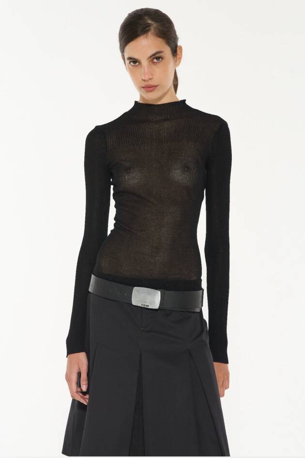 AY NOT DEAD TOP KNITTED SHEER