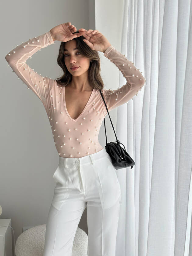 MARIA ANTONIETA BODYSUIT PERLAS MICROTUL IMPORTADO