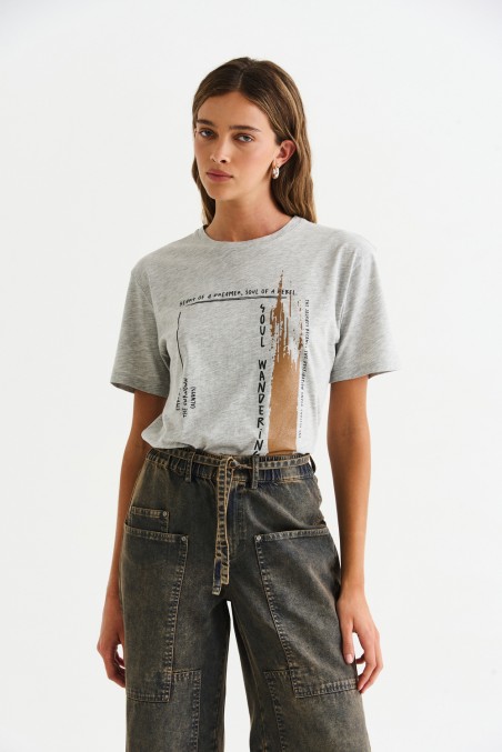 VESNA REMERA DIANA SOUL GRIS MELANGE