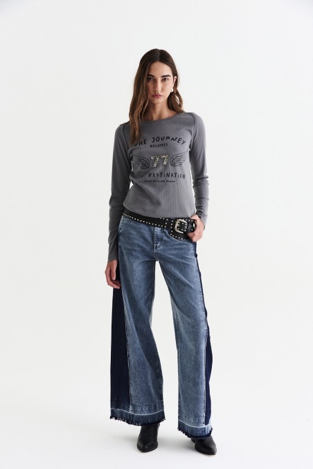 VESNA REMERA TEMIS GRIS TOPO