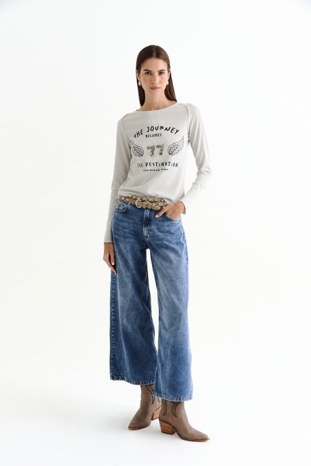 VESNA REMERA TEMIS GRIS MELANGE