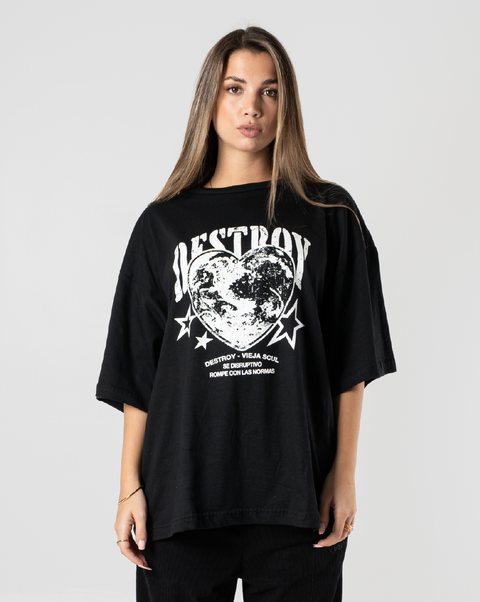 VIEJASCUL REMERA OVERSIZE DESTROY