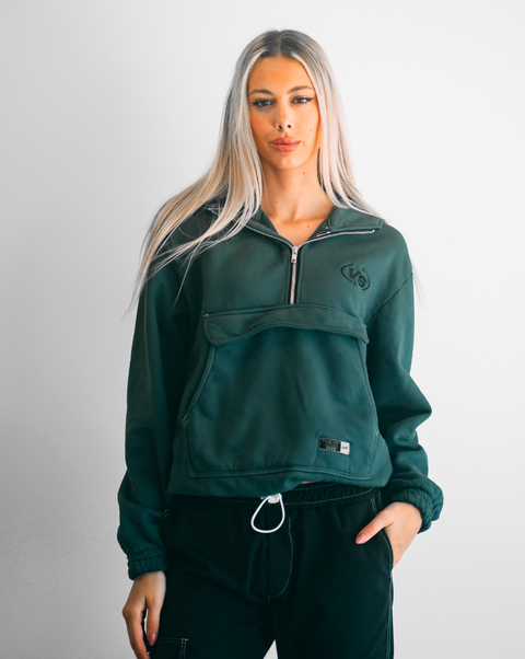 VIEJASCUL CIRCLE LOGO GREY WASHED ANORAK GOTEN