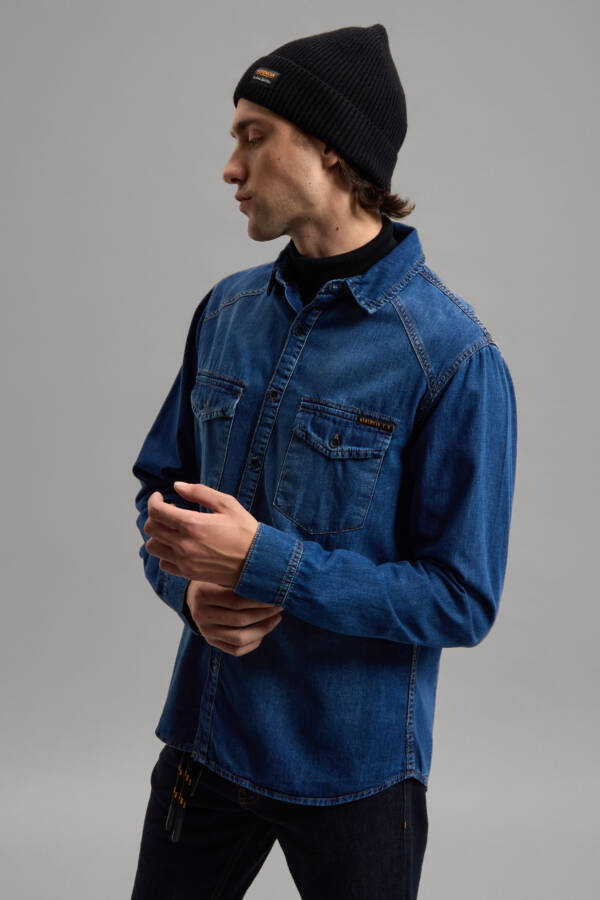 HERENCIA CAMISA PILOT MID BLUE - Image 3