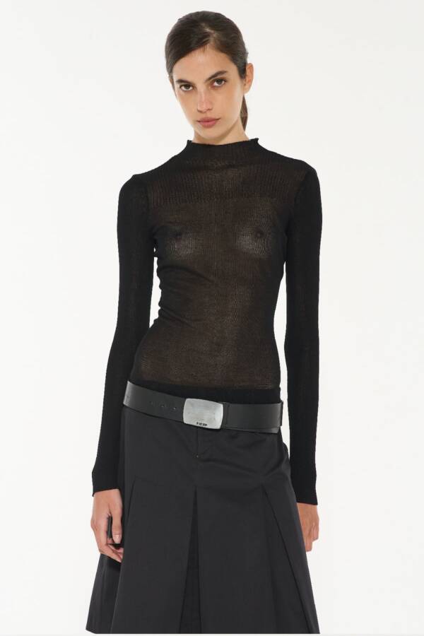 AY NOT DEAD TOP KNITTED SHEER