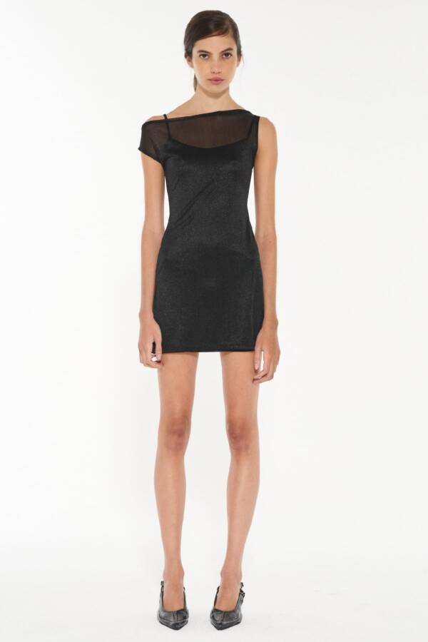 AY NOT DEAD VESTIDO OFF SHOULDER SHEER