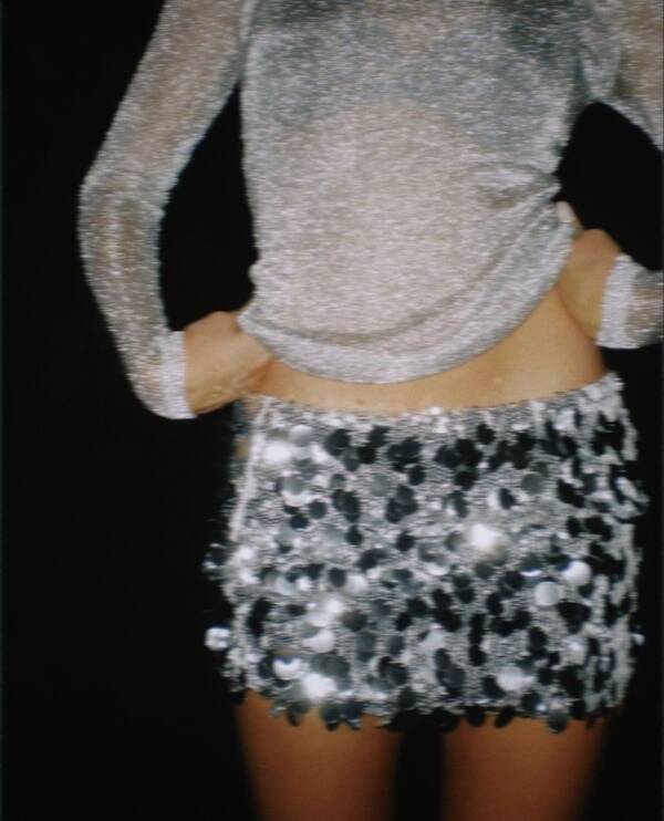MARIA ANTONIETA MINI SKIRT SEQUIN DISCO LOW RISE IMPORTADA - Image 4