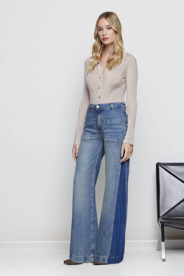 TUCCI PANTALON WIDE LEG VICTORY BLUE - Image 3