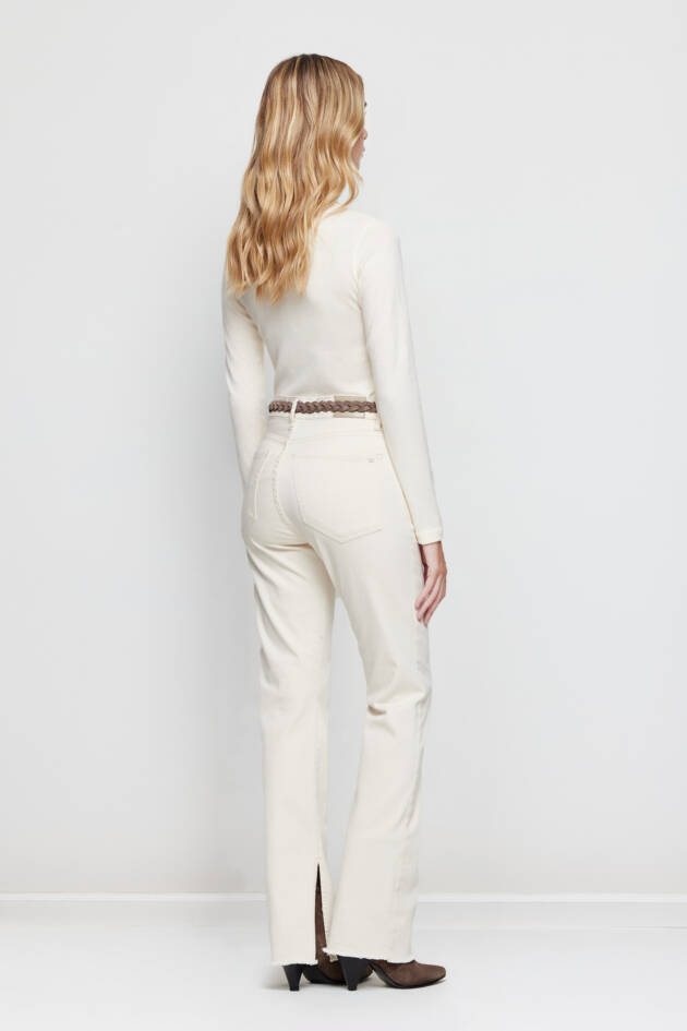 TUCCI PANTALÓN KATY ST SPLIT ECRU