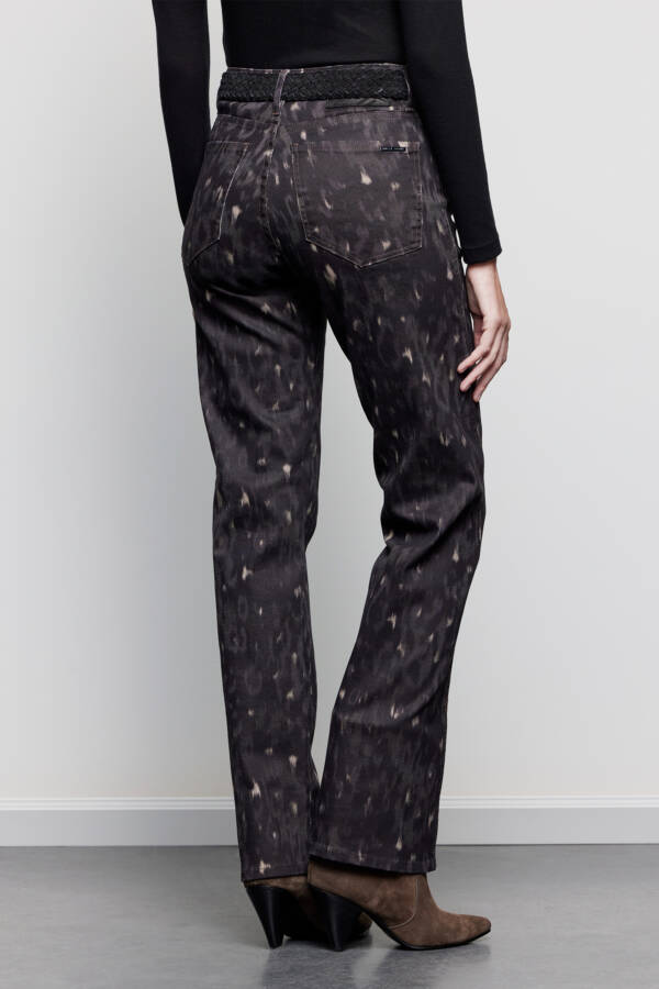 TUCCI PANTALON FRONT SPLIT GREEN PRINT - Image 2