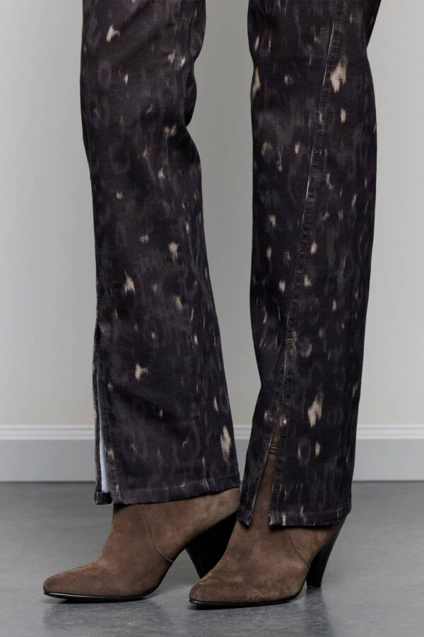 TUCCI PANTALON FRONT SPLIT GREEN PRINT - Image 5
