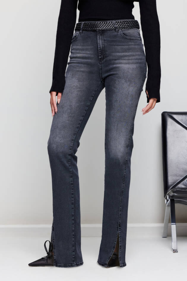 TUCCI PANTALON KATY ST  FRONT SPLIT GREY