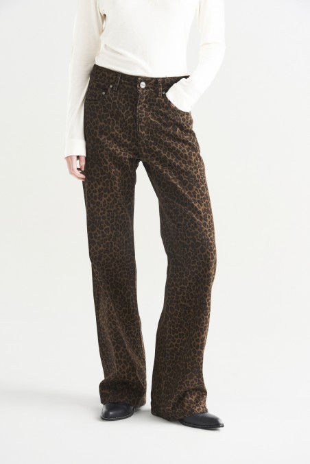 VESNA PANTALON CYRANO CAMEL PRINT