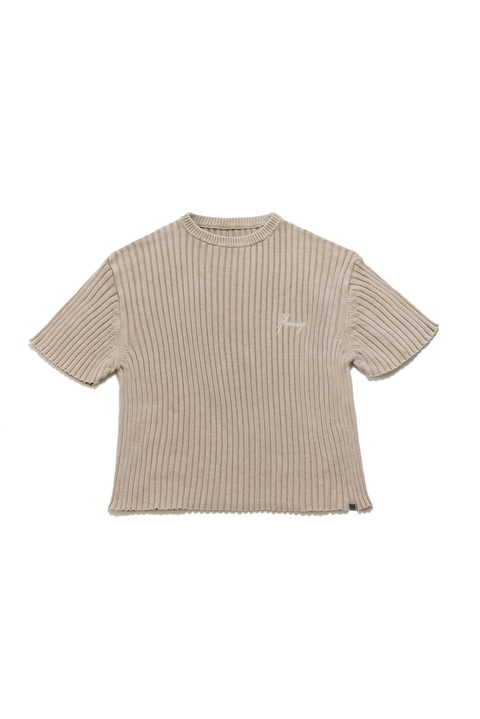 HARVEY WILLYS REMERA HEAVY KNIT BEIGE