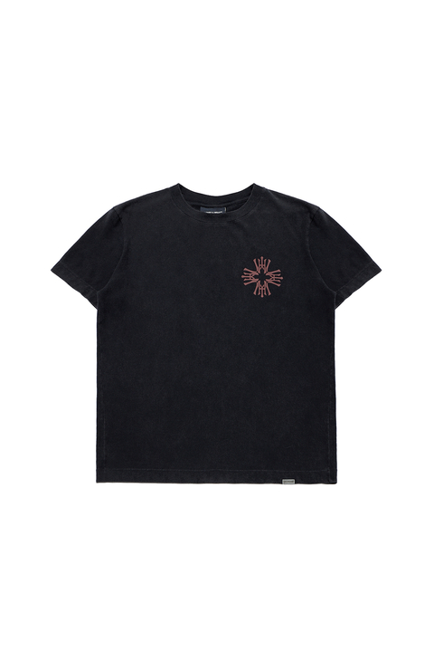 HARVEY WILLYS REMERA TRASHER TRIBAL ACID BLACK