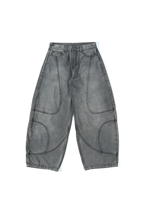 HARVEY WILLYS JEAN BALOON CURVES ACID GREY