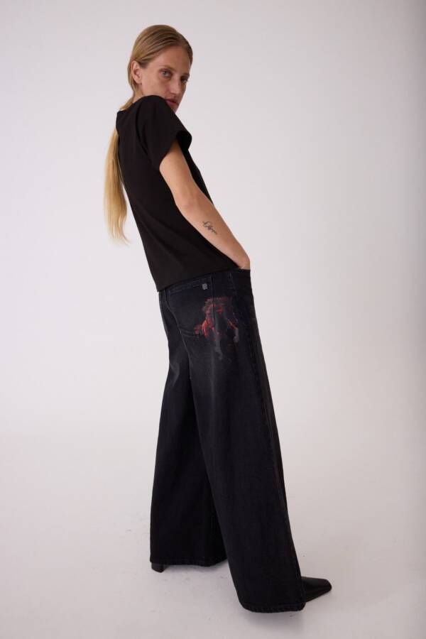 MARIA CHER ULTRA LOOSE ANIMAL WILD NEGRO