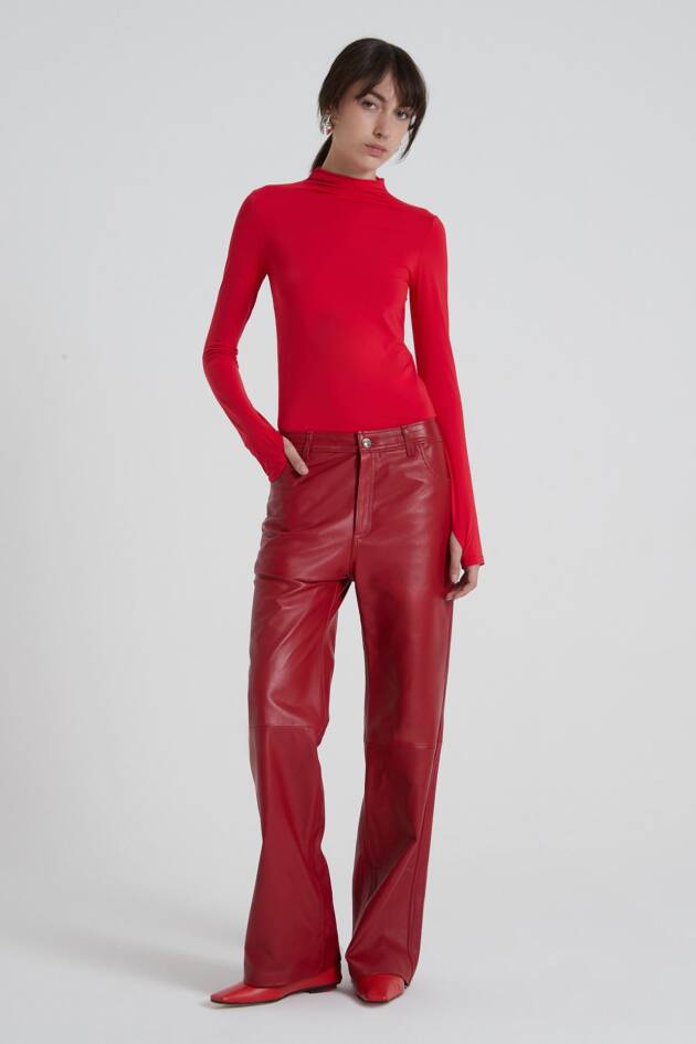 MARIA CHER TOP ML ELARA ROJO
