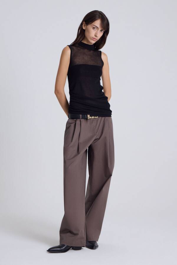 MARIA CHER TOP LEPUS NEGRO