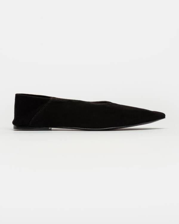 PRÜNE BALLERINA BERTA EN CUERO NOBUK