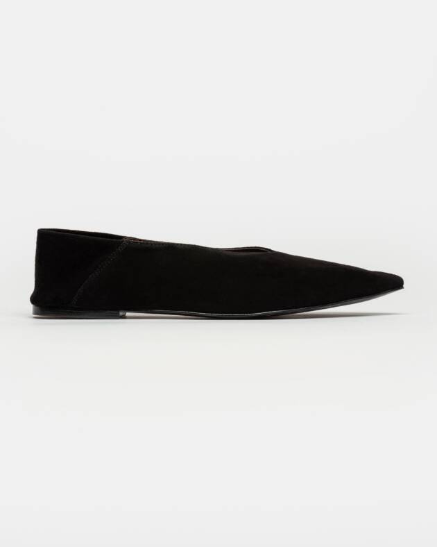 PRÜNE BALLERINA BERTA EN CUERO NOBUK