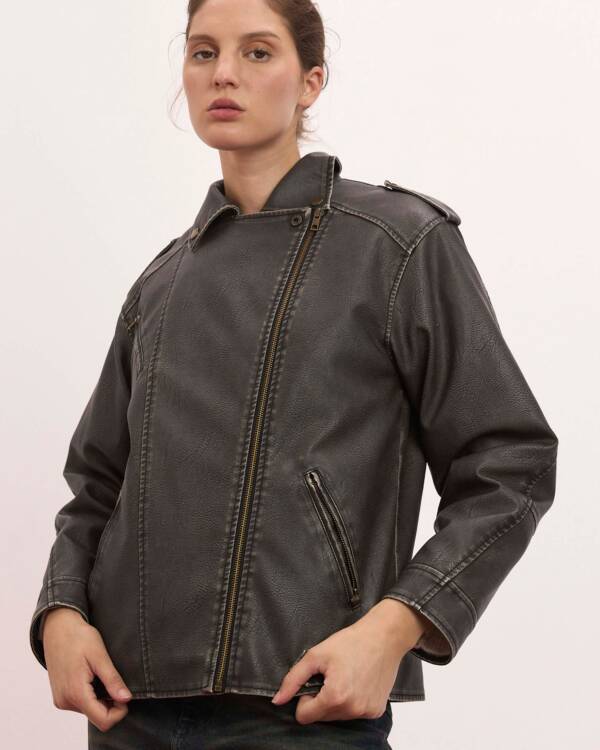 PRÜNE CAMPERA WORN BIKER - Image 3