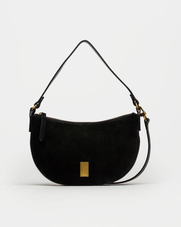 PRÜNE CARTERA AL HOMBRO LUA EN CUERO GAMUZA