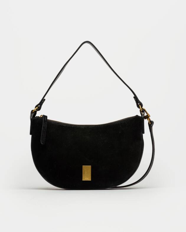 PRÜNE CARTERA AL HOMBRO LUA EN CUERO GAMUZA