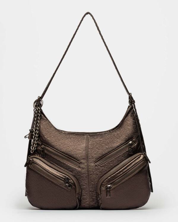 PRÜNE BOLSO GANG WASHED EN EFECTO CUERO ARRUGADO