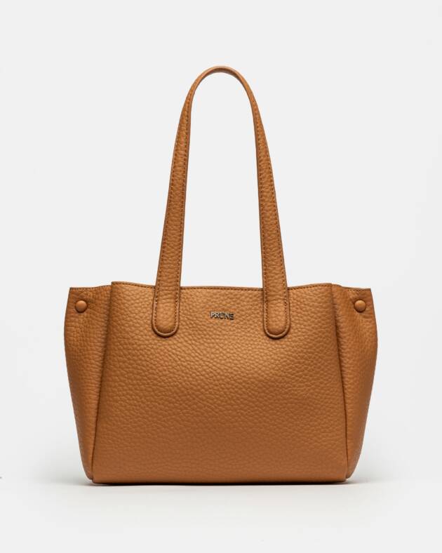 PRÜNE CARTERA AL HOMBRO ERIN EN EFECTO CUERO GRANEADO