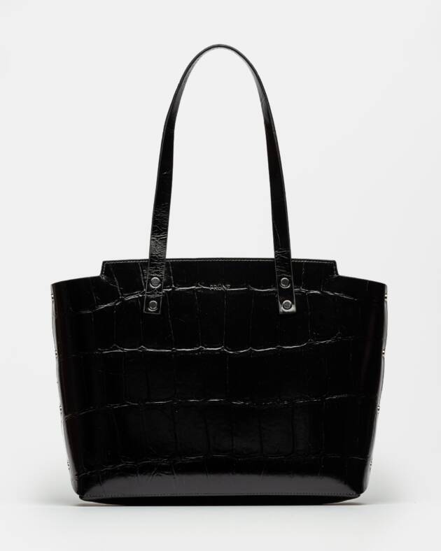 PRÜNE SHOPPER MENORCA EN CUERO GRABADO BIG CROCO