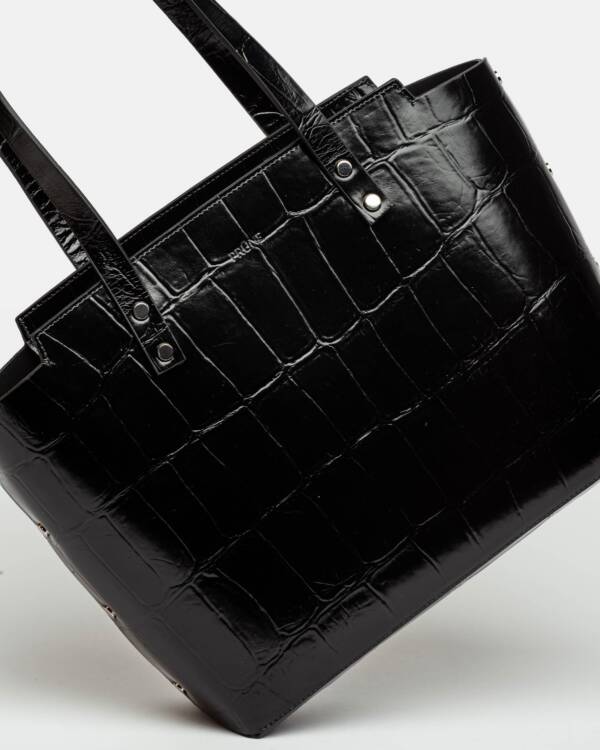PRÜNE SHOPPER MENORCA EN CUERO GRABADO BIG CROCO - Image 3