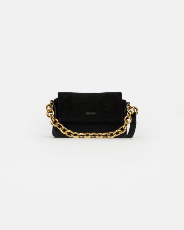 PRÜNE MINI BAG BLOOM EN CUERO GAMUZA