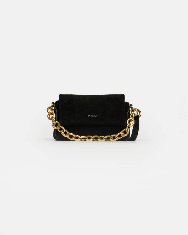 PRÜNE MINI BAG BLOOM EN CUERO GAMUZA