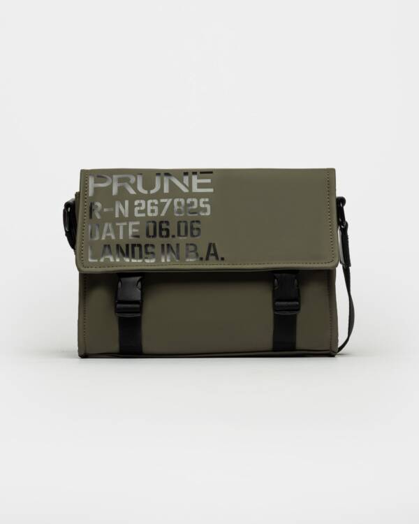 PRÜNE BANDOLERA DAILY EN EFECTO CUERO RUBBER