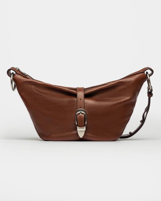 PRÜNE BOLSO BAMBU EN CUERO LISO SATINADO
