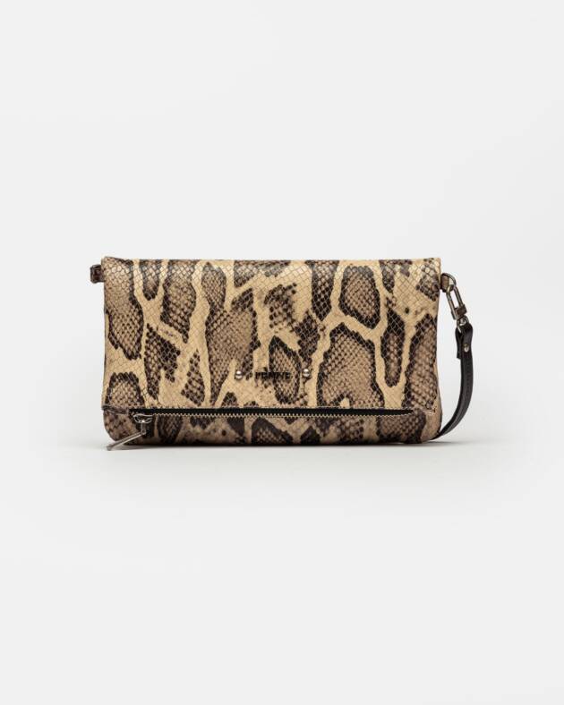 PRÜNE MINI BAG HONEY EN CUERO PYTHONE