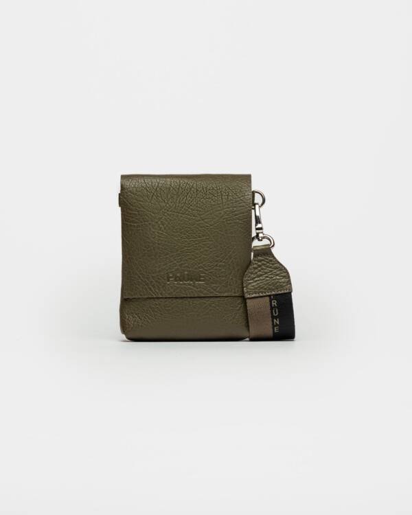 PRÜNE MINI BAG OLIVIA EN CUERO GRANEADO