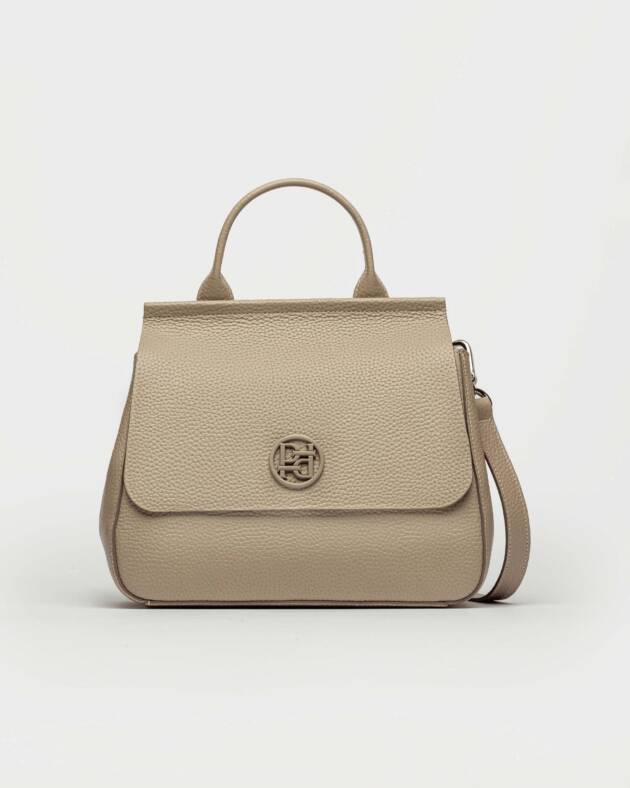 PRÜNE CARTERA DE MANO CATALANA EN CUERO GRANEADO