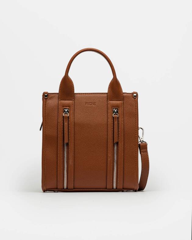 PRÜNE CARTERA DE MANO OAK EN EFECTO CUERO LISO