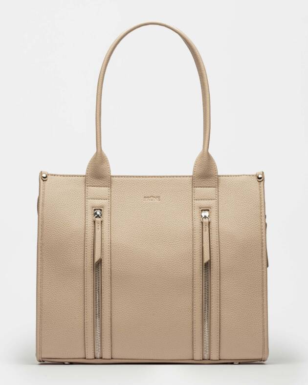 PRÜNE SHOPPER OAK EN EFECTO CUERO GRANEADO