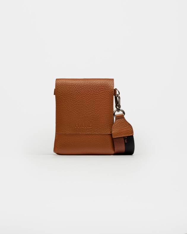 PRÜNE MINI BAG OLIVIA EN CUERO GRANEADO
