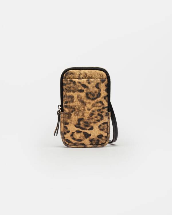 PRÜNE PORTA CELULAR PIA EN CUERO ANIMAL PRINT