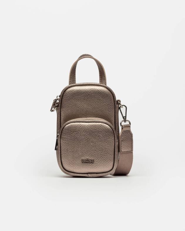 PRÜNE PORTA CELULAR BABY DONNA EN EFECTO CUERO GRANEADO