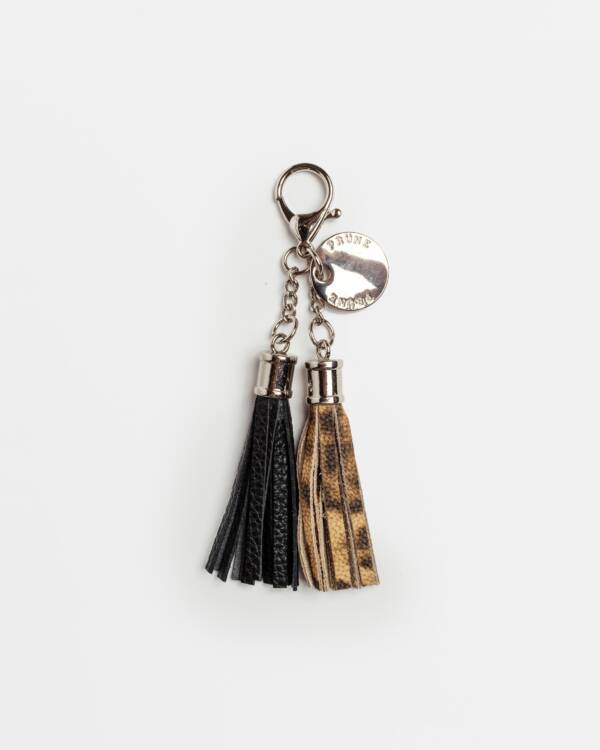 PRÜNE LLAVERO KUMASI EN CUERO ANIMAL PRINT