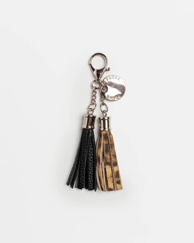 PRÜNE LLAVERO KUMASI EN CUERO ANIMAL PRINT