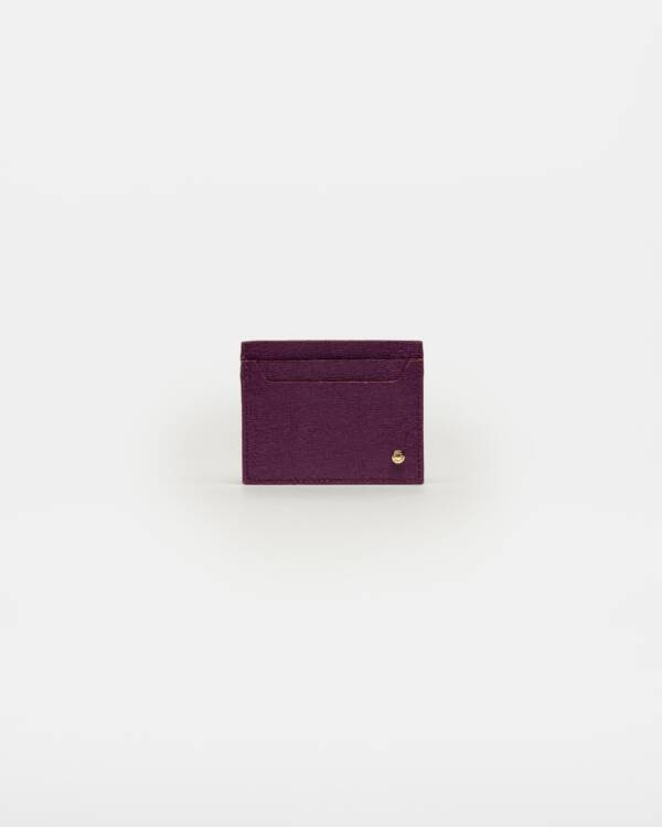 PRÜNE TARJETERO BERRY EN CUERO GRABADO SAFFIANO
