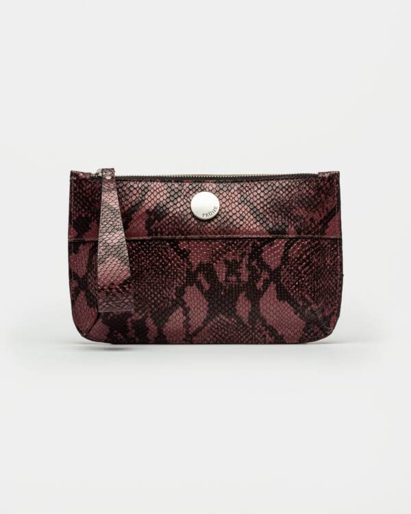 PRÜNE SOBRE SKYLER EN CUERO SNAKE PRINT METALIZADO